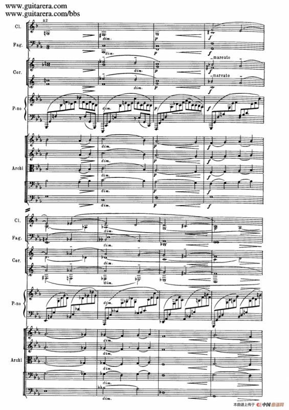 c小调第二钢琴协奏曲 Op.18（第一乐章总谱·P1——9）