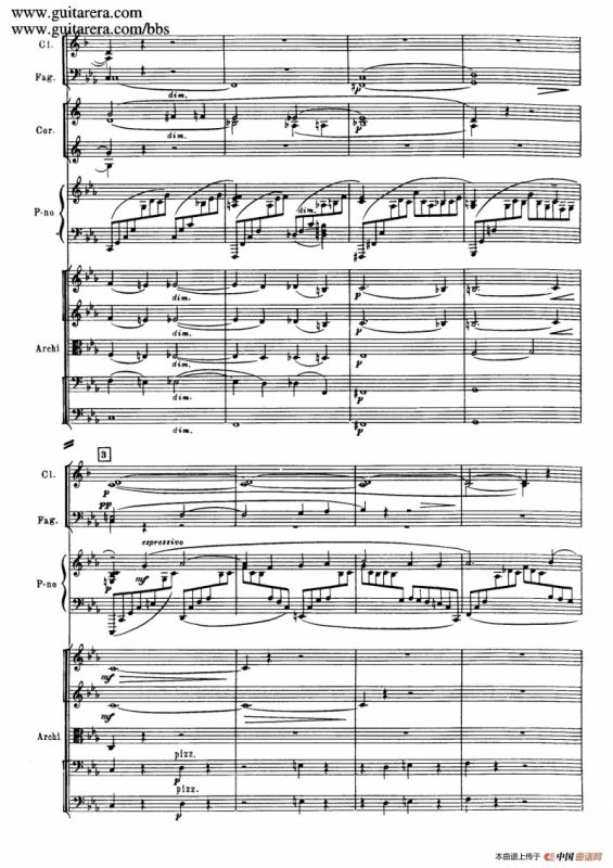 c小调第二钢琴协奏曲 Op.18（第一乐章总谱·P1——9）