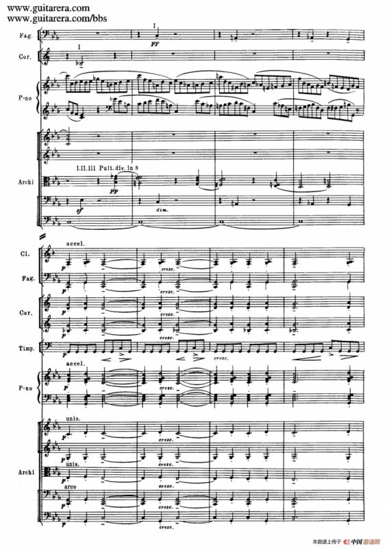 c小调第二钢琴协奏曲 Op.18（第一乐章总谱·P1——9）