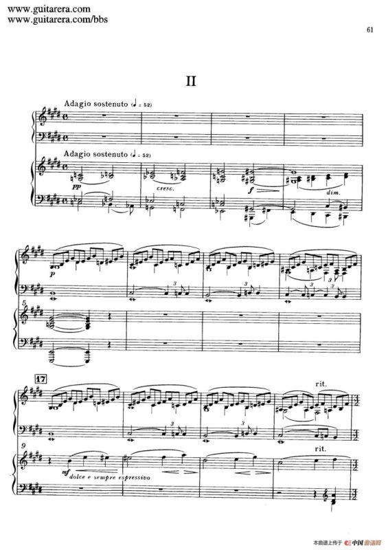 c小调第二钢琴协奏曲 Op.18（双钢琴·第二乐章）