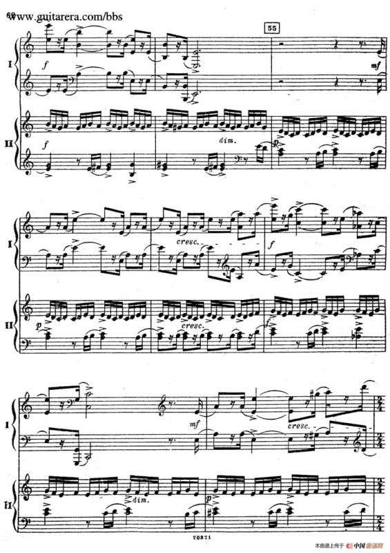 Rhapsody On A Theme Of Paganini Op.43（帕格尼尼主题狂想曲·双钢琴）（P61——87）
