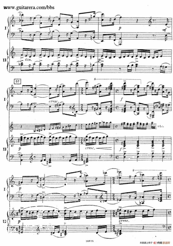 Rhapsody On A Theme Of Paganini Op.43（帕格尼尼主题狂想曲·双钢琴）（P61——87）