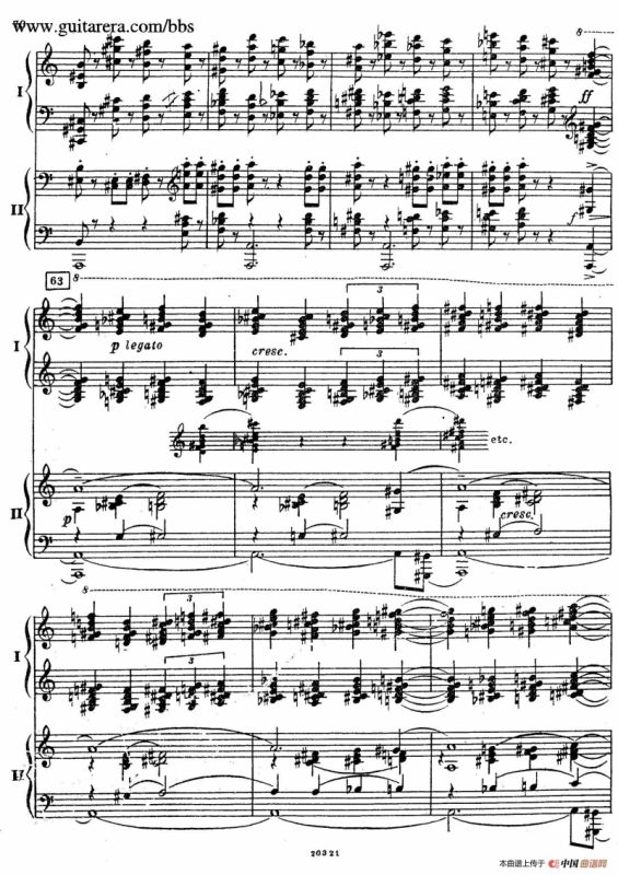 Rhapsody On A Theme Of Paganini Op.43（帕格尼尼主题狂想曲·双钢琴）（P61——87）