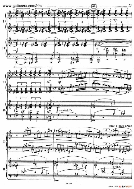 Rhapsody On A Theme Of Paganini Op.43（帕格尼尼主题狂想曲·双钢琴）（P61——87）