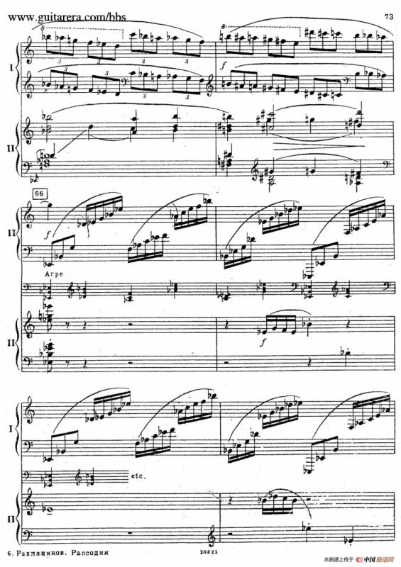 Rhapsody On A Theme Of Paganini Op.43（帕格尼尼主题狂想曲·双钢琴）（P61——87）