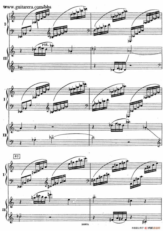 Rhapsody On A Theme Of Paganini Op.43（帕格尼尼主题狂想曲·双钢琴）（P61——87）