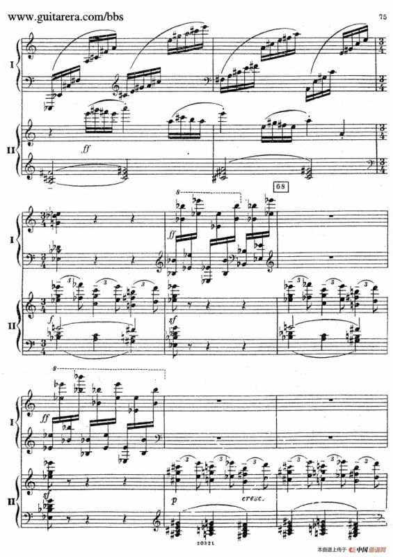 Rhapsody On A Theme Of Paganini Op.43（帕格尼尼主题狂想曲·双钢琴）（P61——87）