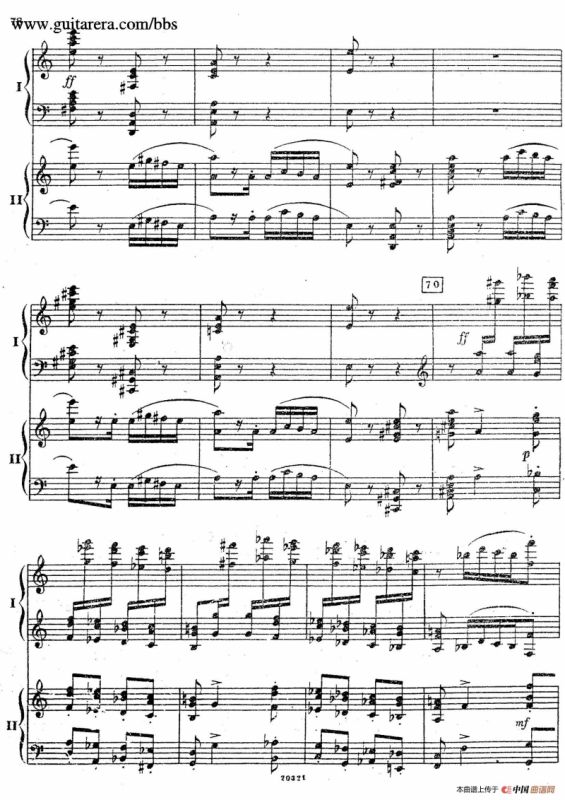 Rhapsody On A Theme Of Paganini Op.43（帕格尼尼主题狂想曲·双钢琴）（P61——87）