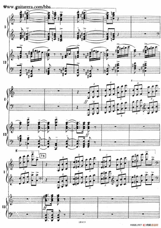 Rhapsody On A Theme Of Paganini Op.43（帕格尼尼主题狂想曲·双钢琴）（P61——87）