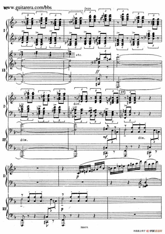 Rhapsody On A Theme Of Paganini Op.43（帕格尼尼主题狂想曲·双钢琴）（P41——60）