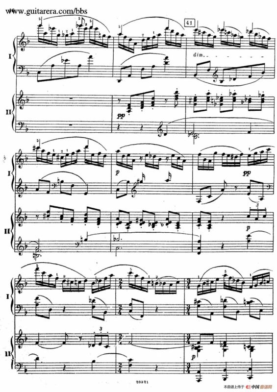 Rhapsody On A Theme Of Paganini Op.43（帕格尼尼主题狂想曲·双钢琴）（P41——60）