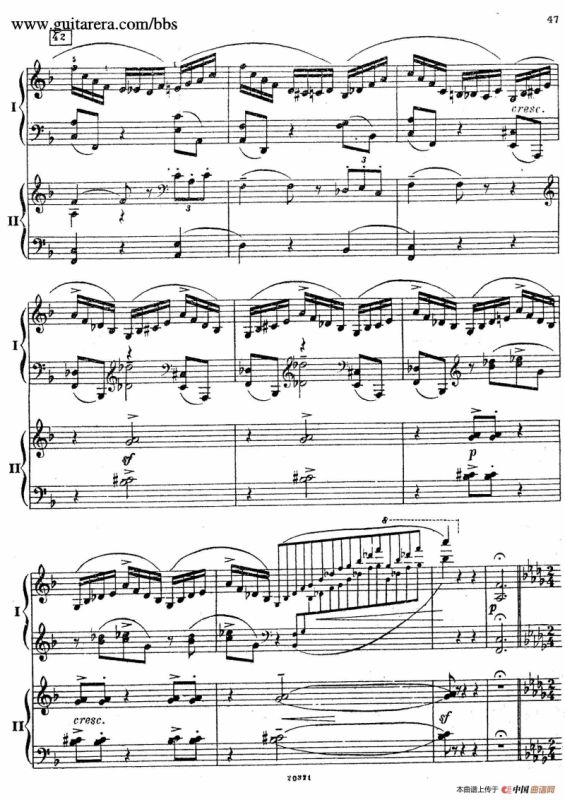 Rhapsody On A Theme Of Paganini Op.43（帕格尼尼主题狂想曲·双钢琴）（P41——60）