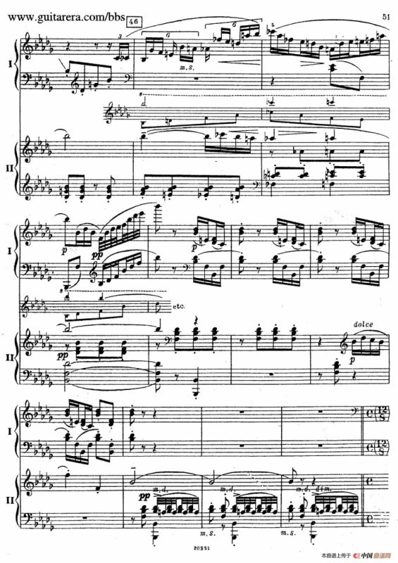 Rhapsody On A Theme Of Paganini Op.43（帕格尼尼主题狂想曲·双钢琴）（P41——60）