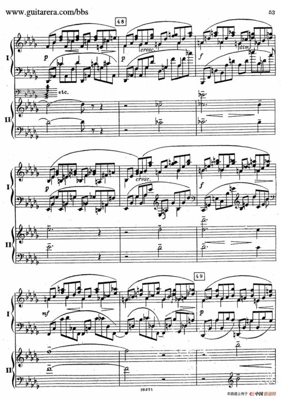Rhapsody On A Theme Of Paganini Op.43（帕格尼尼主题狂想曲·双钢琴）（P41——60）