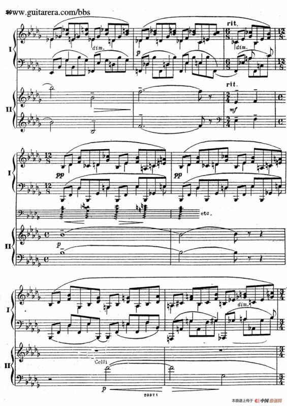 Rhapsody On A Theme Of Paganini Op.43（帕格尼尼主题狂想曲·双钢琴）（P41——60）