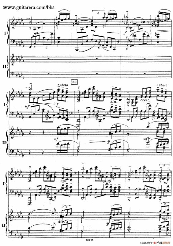 Rhapsody On A Theme Of Paganini Op.43（帕格尼尼主题狂想曲·双钢琴）（P41——60）