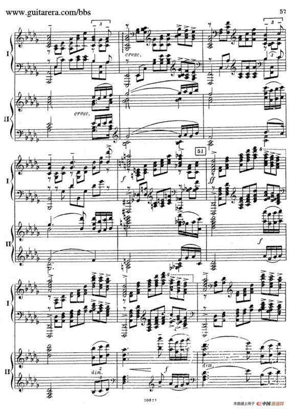 Rhapsody On A Theme Of Paganini Op.43（帕格尼尼主题狂想曲·双钢琴）（P41——60）