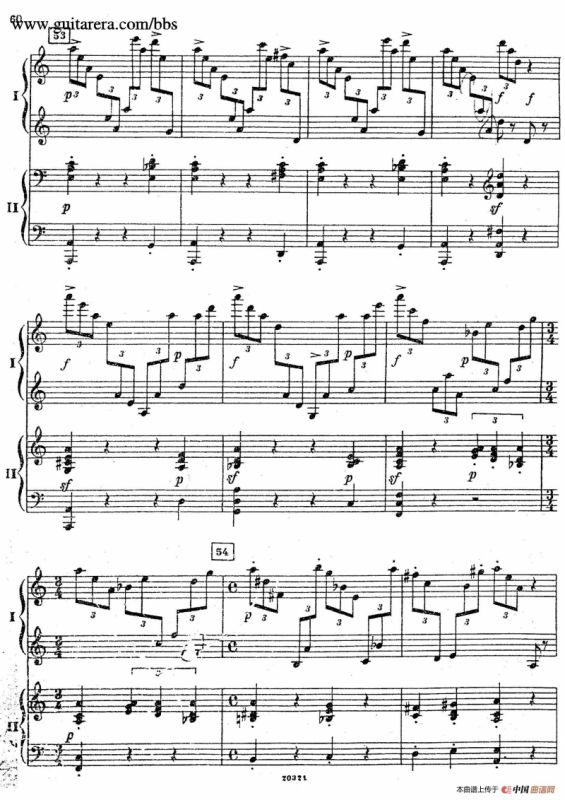 Rhapsody On A Theme Of Paganini Op.43（帕格尼尼主题狂想曲·双钢琴）（P41——60）