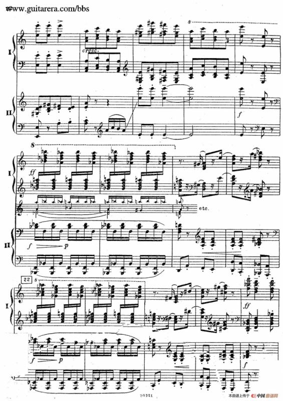 Rhapsody On A Theme Of Paganini Op.43（帕格尼尼主题狂想曲·双钢琴）（P21——40）