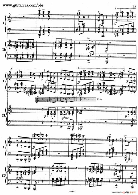 Rhapsody On A Theme Of Paganini Op.43（帕格尼尼主题狂想曲·双钢琴）（P21——40）