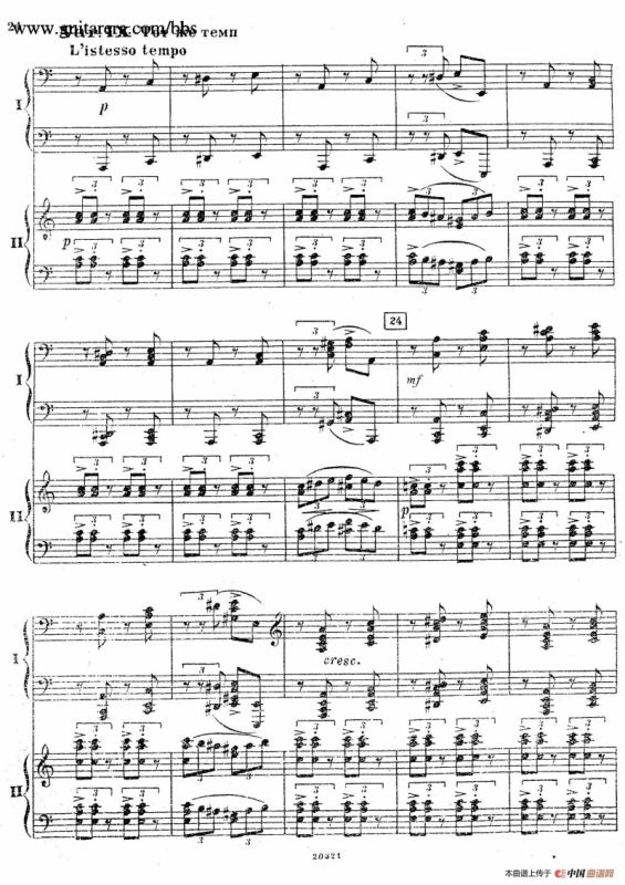 Rhapsody On A Theme Of Paganini Op.43（帕格尼尼主题狂想曲·双钢琴）（P21——40）