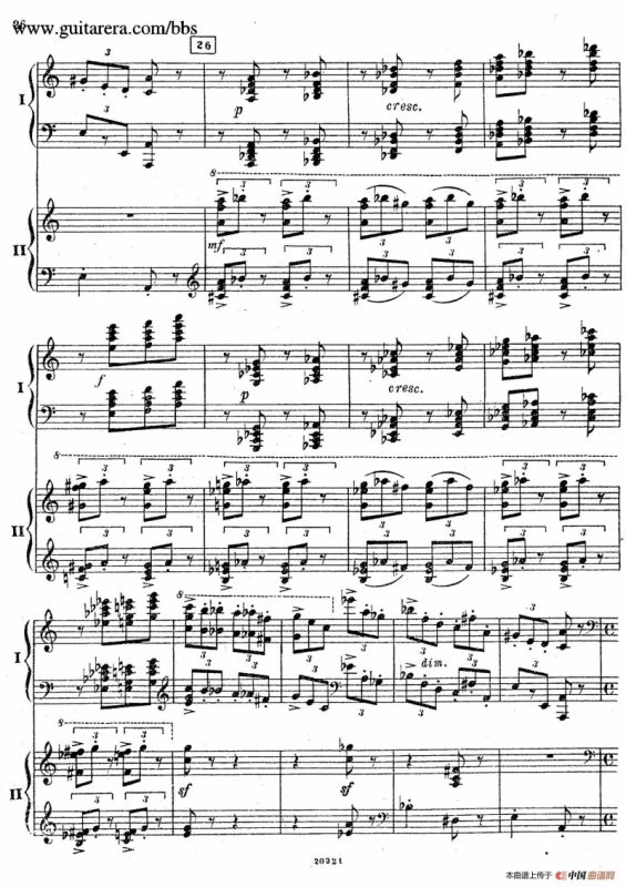 Rhapsody On A Theme Of Paganini Op.43（帕格尼尼主题狂想曲·双钢琴）（P21——40）