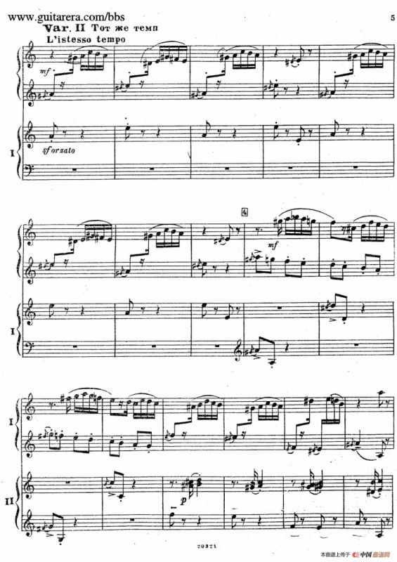 Rhapsody On A Theme Of Paganini Op.43（帕格尼尼主题狂想曲·双钢琴）（P1——20）