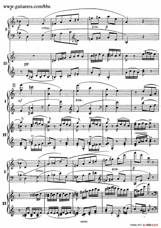 Rhapsody On A Theme Of Paganini Op.43（帕格尼尼主题狂想曲·双钢琴）（P1——20）