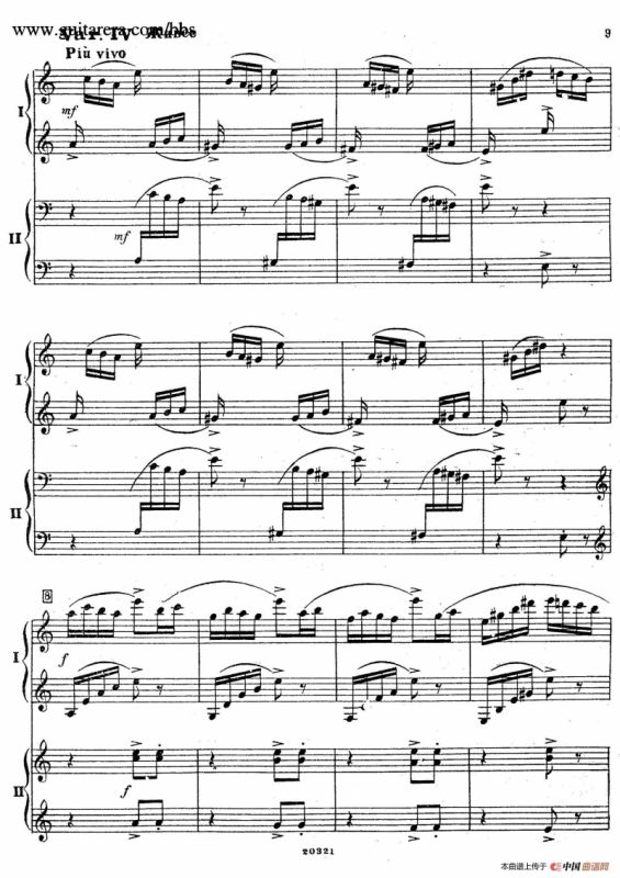 Rhapsody On A Theme Of Paganini Op.43（帕格尼尼主题狂想曲·双钢琴）（P1——20）