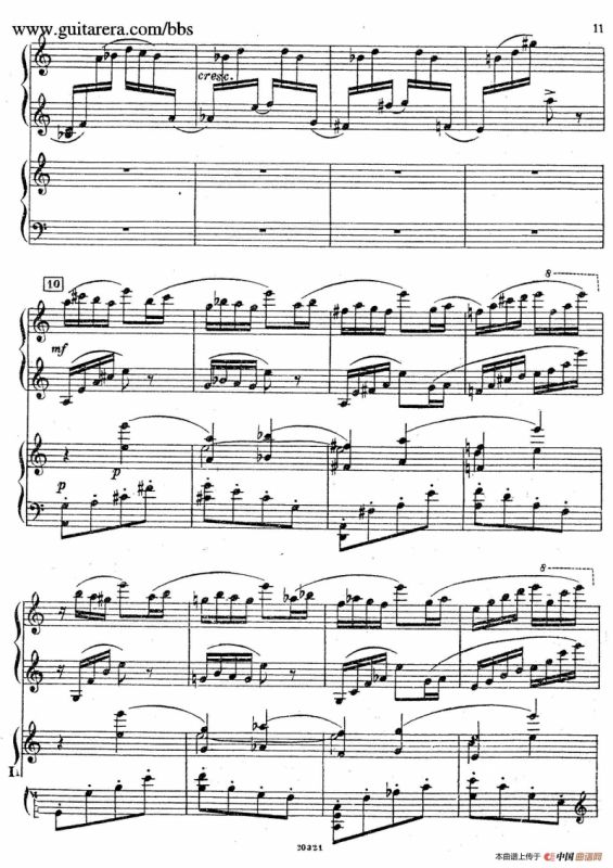 Rhapsody On A Theme Of Paganini Op.43（帕格尼尼主题狂想曲·双钢琴）（P1——20）