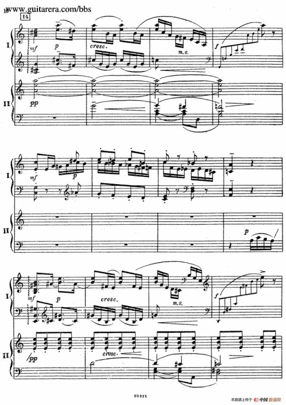 Rhapsody On A Theme Of Paganini Op.43（帕格尼尼主题狂想曲·双钢琴）（P1——20）