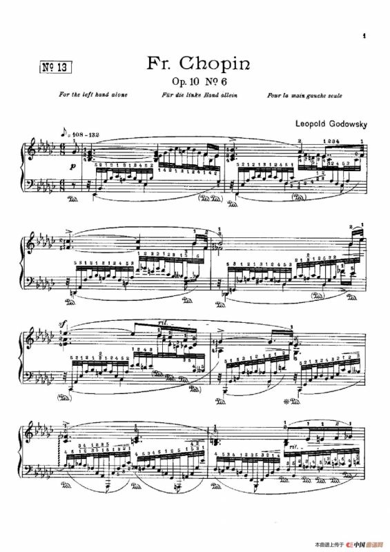 53首以肖邦练习曲为素材而作的练习曲（No.13）