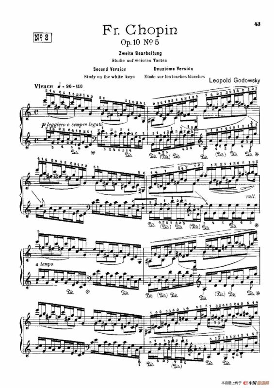 53首以肖邦练习曲为素材而作的练习曲（No.8）