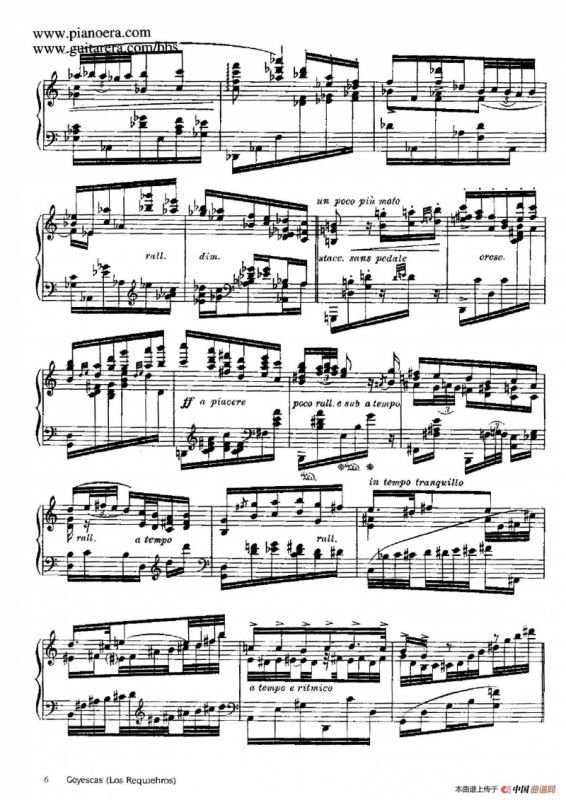 Goyescas（戈雅之画）（1. 爱的告白 Los Requiebros）