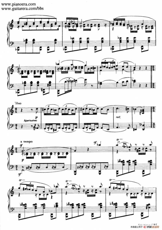 Six Pieces on Spanish Folksongs H.125（6首西班牙民谣小品·6. 赞巴舞曲 Zambra）