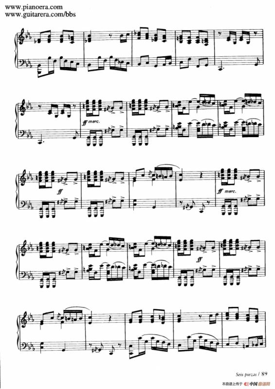 Six Pieces on Spanish Folksongs H.125（6首西班牙民谣小品·5. 东方进行曲 Marcha oriental）