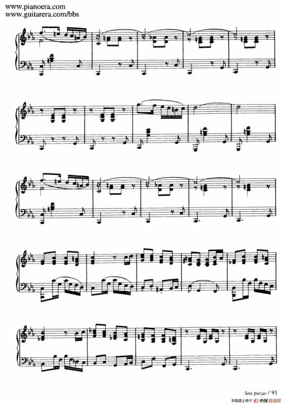 Six Pieces on Spanish Folksongs H.125（6首西班牙民谣小品·5. 东方进行曲 Marcha oriental）