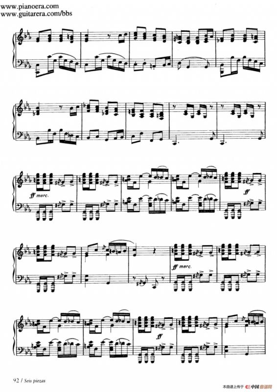 Six Pieces on Spanish Folksongs H.125（6首西班牙民谣小品·5. 东方进行曲 Marcha oriental）