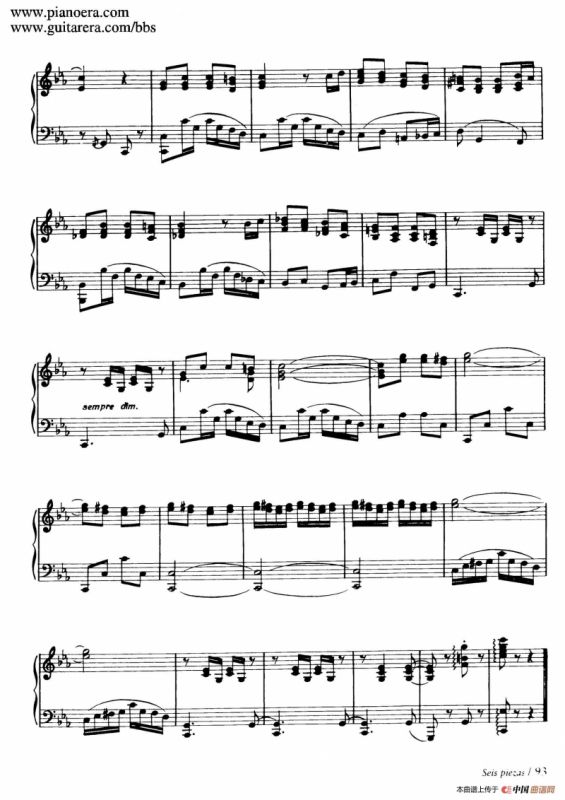 Six Pieces on Spanish Folksongs H.125（6首西班牙民谣小品·5. 东方进行曲 Marcha oriental）