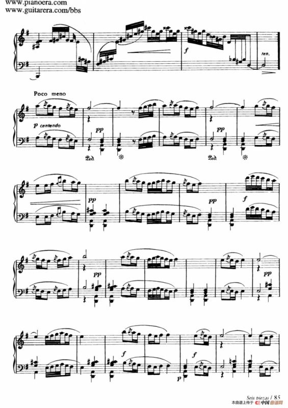 Six Pieces on Spanish Folksongs H.125（6首西班牙民谣小品·4. 巴斯克舞曲 Vascongada）