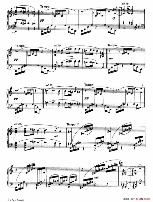 Six Pieces on Spanish Folksongs H.125（6首西班牙民谣小品·1. 前奏曲 Preludio）