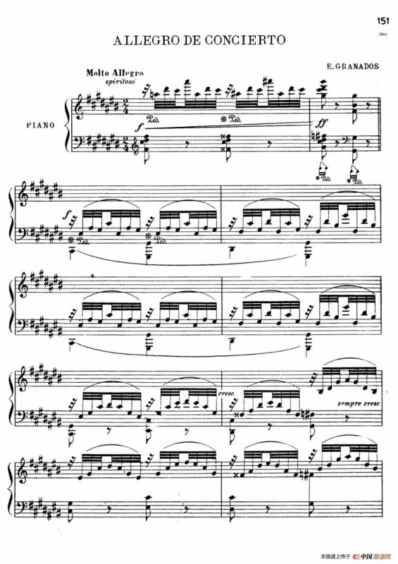 Allegro de Concierto（升C大调音乐会快板）