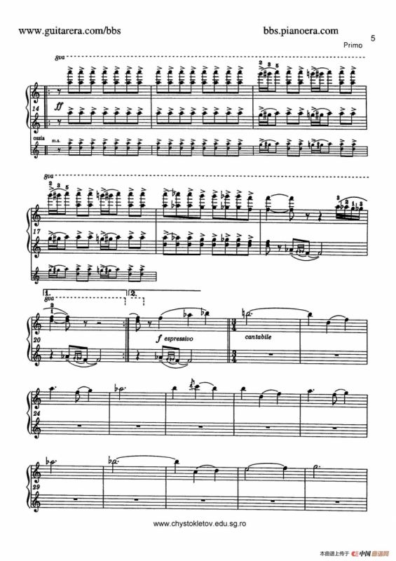 Sabre Dance（马刀舞曲）（四手联弹版）