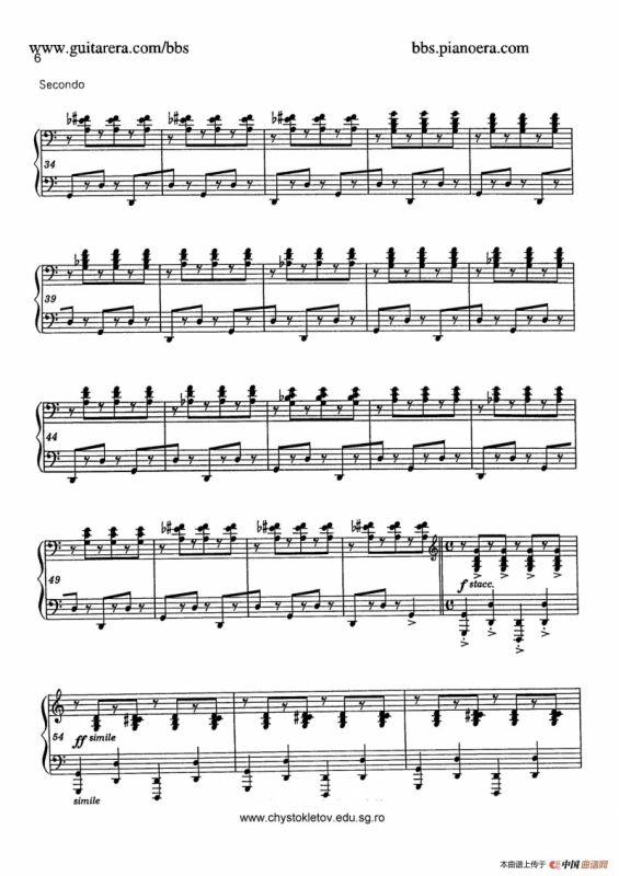 Sabre Dance（马刀舞曲）（四手联弹版）