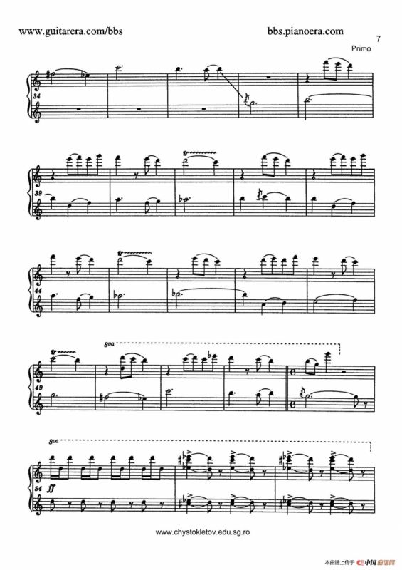 Sabre Dance（马刀舞曲）（四手联弹版）