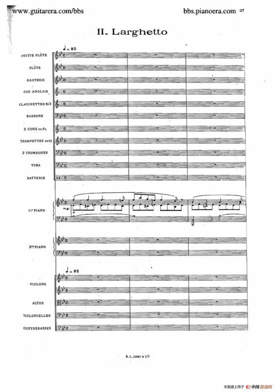 Concerto for 2 Pianos in d Minor（d小调双钢琴协奏曲·总谱）