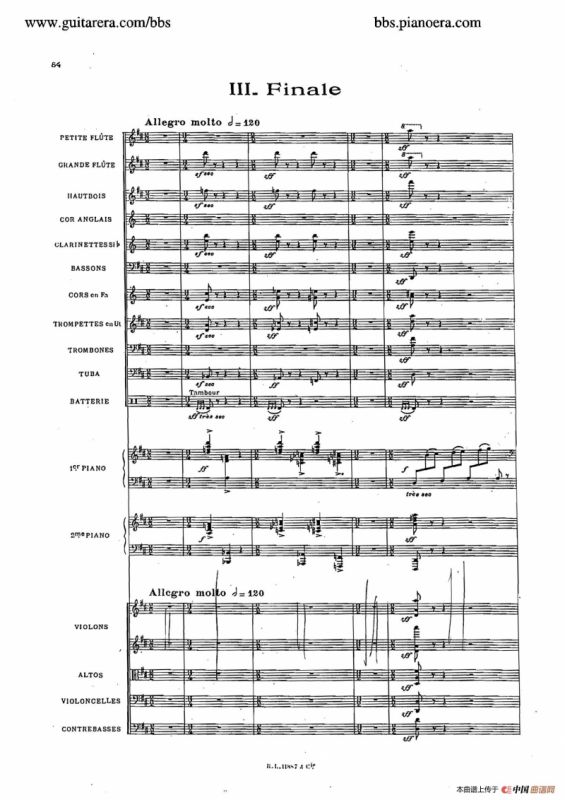 Concerto for 2 Pianos in d Minor（d小调双钢琴协奏曲·总谱）