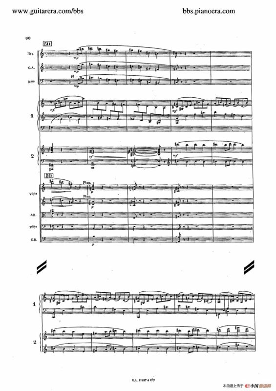 Concerto for 2 Pianos in d Minor（d小调双钢琴协奏曲·总谱）