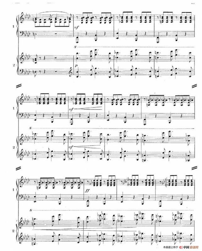 Concerto for 2 Pianos in d Minor（d小调双钢琴协奏曲· 第二乐章）