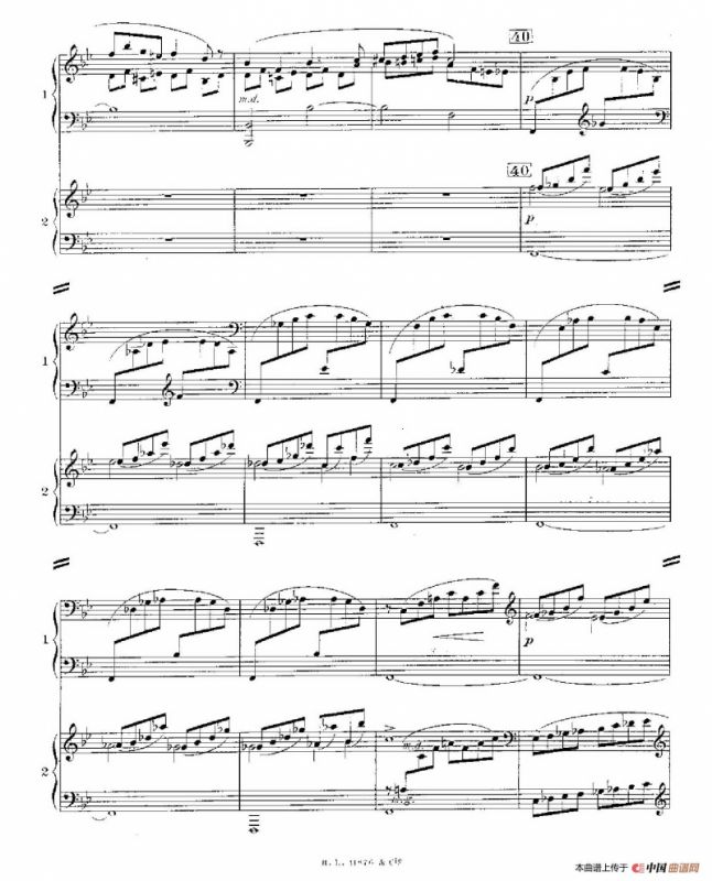 Concerto for 2 Pianos in d Minor（d小调双钢琴协奏曲· 第二乐章）